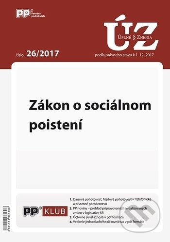 Úplné znenia zákonov 26/2017 (Zákon o sociálnom poistení)