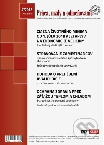 Práca, mzdy a odmeňovanie 7/2018