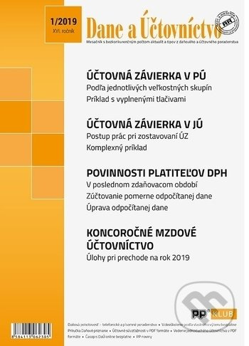 Dane a účtovníctvo 1/2019