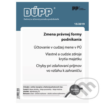 Daňový a účtovný poradca podnikateľa 15/2019 (Zmena právnej formy podnikania)