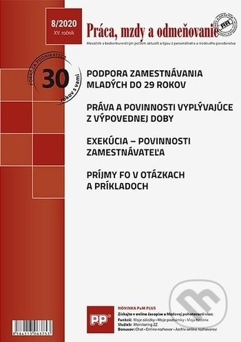 Práca, mzdy a odmeňovanie 8/2020