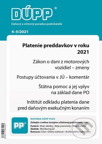 DÚPP 4-5/2021 (Platenie preddavkov v roku 2021)