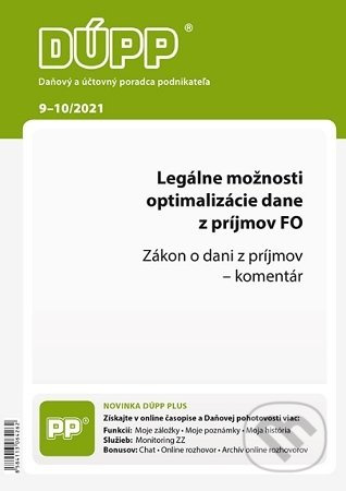DÚPP 9-10/2021 (Legálne možnosti optimalizácie dane z príjmov FO)