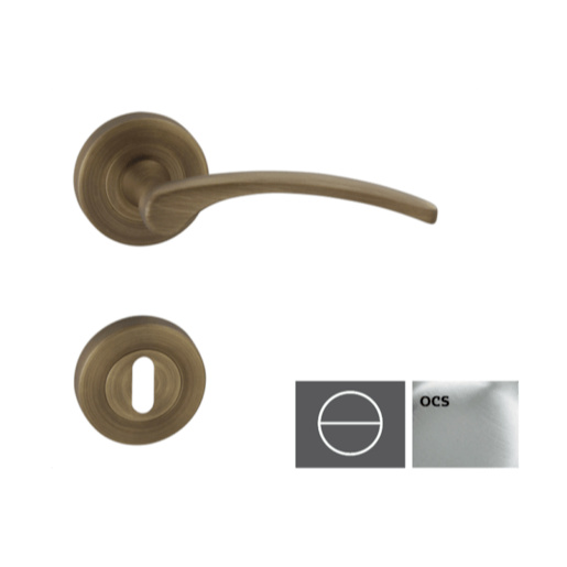 Klika Naturel LAURA2-R,cr broušený,WC LAURA2ROCSWC