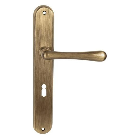 Klika Naturel Elegant bronz česaný lesklý WK klíč rozteč 90 mm ELEGANTOGR92