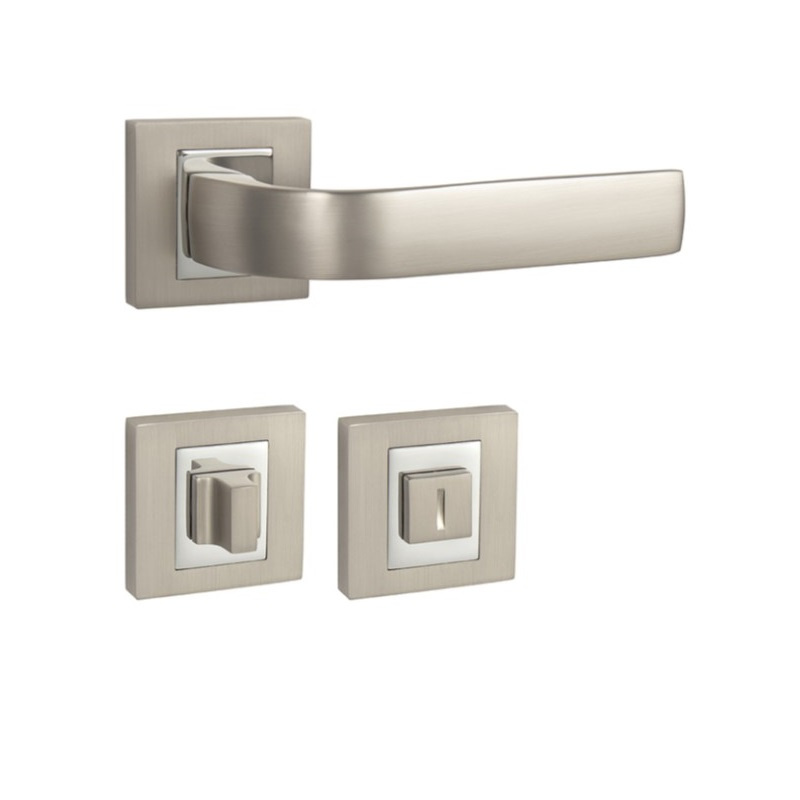 Klika Naturel Cynthia nikl perla hranatá rozeta, WC CYNTHIAHRNPWC