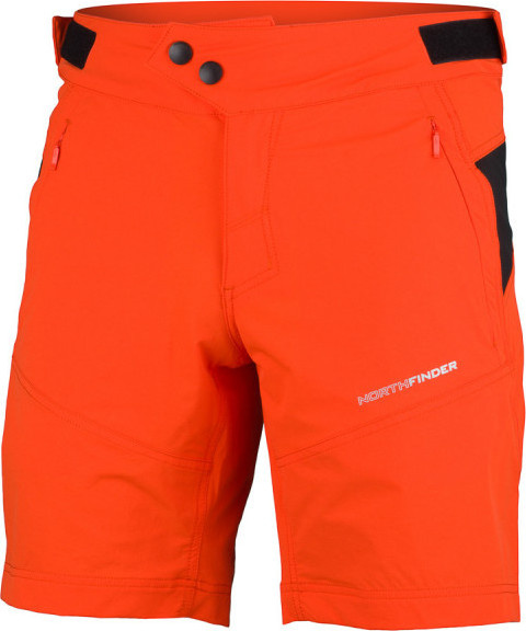 Pánské cyklo kraťasy NORTHFINDER Loke oranžové Velikost: 2XL