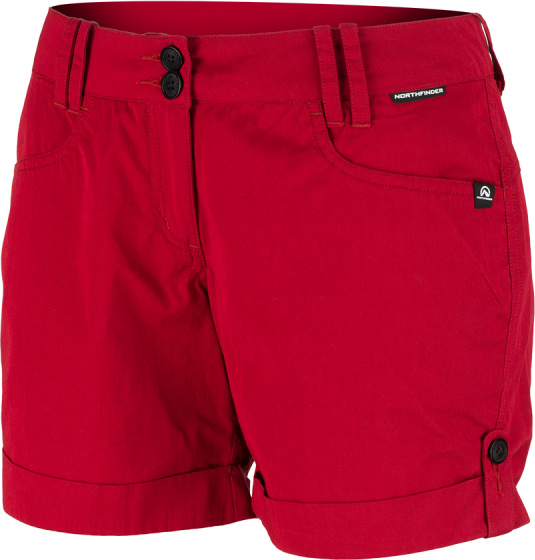 Dámské bavlněné šortky NORTHFINDER Maggie červené Velikost: XL