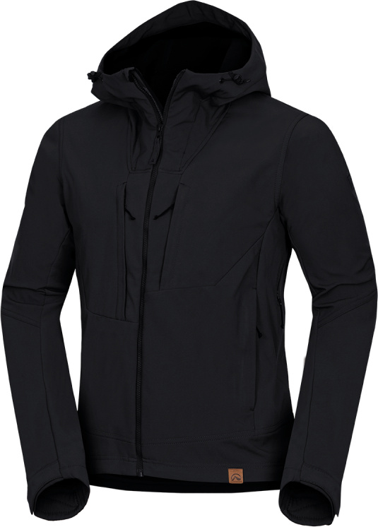 Pánská softshellová bunda NORTHFINDER August černá Velikost: 2XL