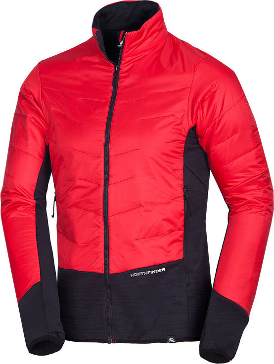 Pánská hybridní mikina NORTHFINDER Eldon červená Velikost: 2XL