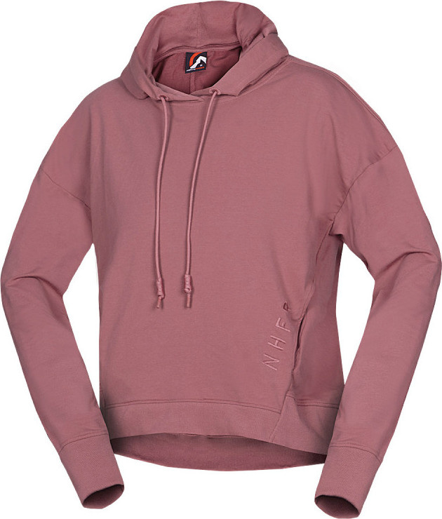 Dámská oversize mikina NORTHFINDER Gwen starorůžová Velikost: 2XL