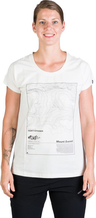 Dámské bavlněné triko NORTHFINDER Gayle bílé Velikost: 2XL