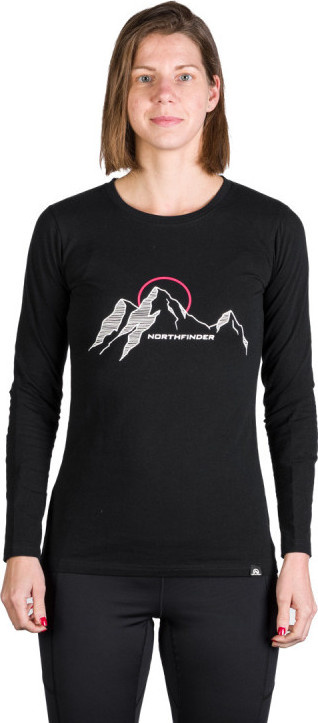 Dámské bavlněné triko NORTHFINDER Shari černé Velikost: XL