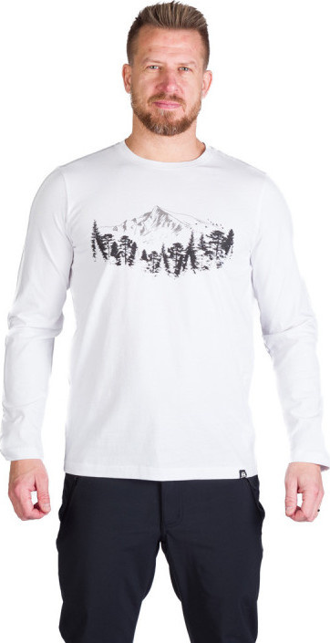 Pánské bavlněné triko NORTHFINDER Stewart bílé Velikost: 2XL