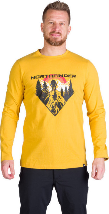 Pánské bavlněné triko NORTHFINDER Clair žluté Velikost: M