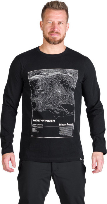 Pánské bavlněné triko NORTHFINDER Henderson černé Velikost: M