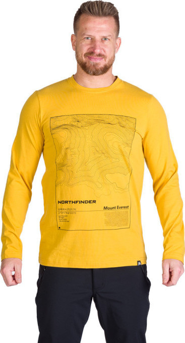 Pánské bavlněné triko NORTHFINDER Henderson žluté Velikost: XL