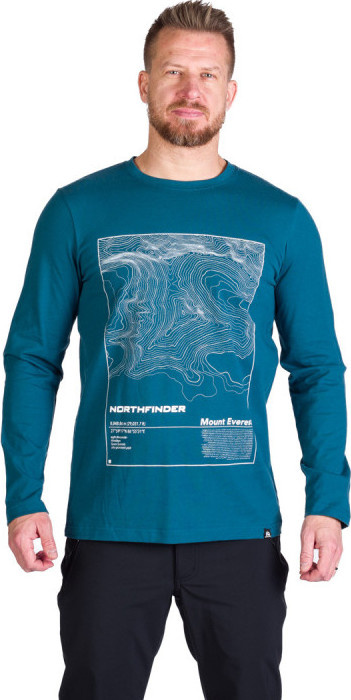 Pánské bavlněné triko NORTHFINDER Henderson modré Velikost: S