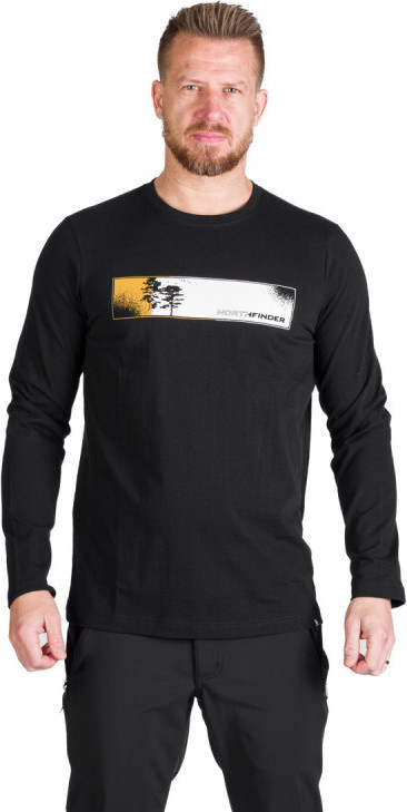 Pánské bavlněné triko NORTHFINDER Rush černé Velikost: 2XL