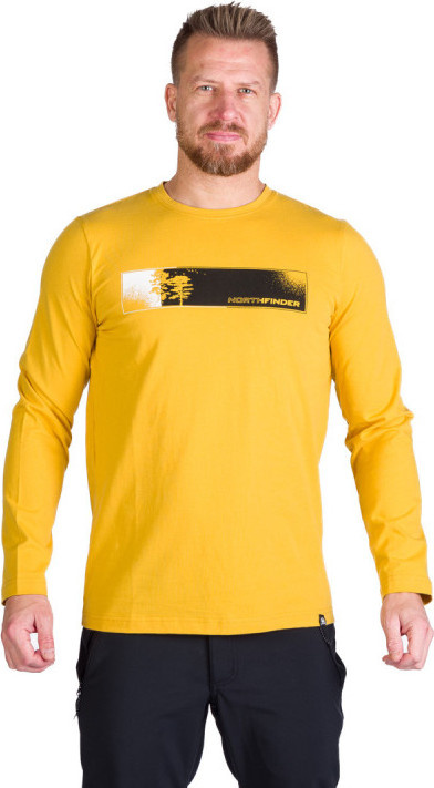 Pánské bavlněné triko NORTHFINDER Rush žluté Velikost: 2XL