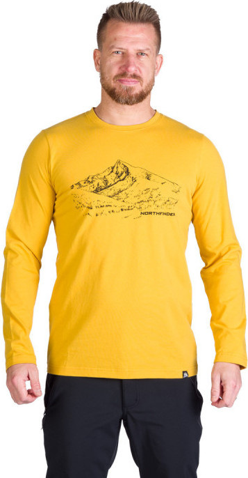Pánské bavlněné triko NORTHFINDER Thornton žluté Velikost: 2XL