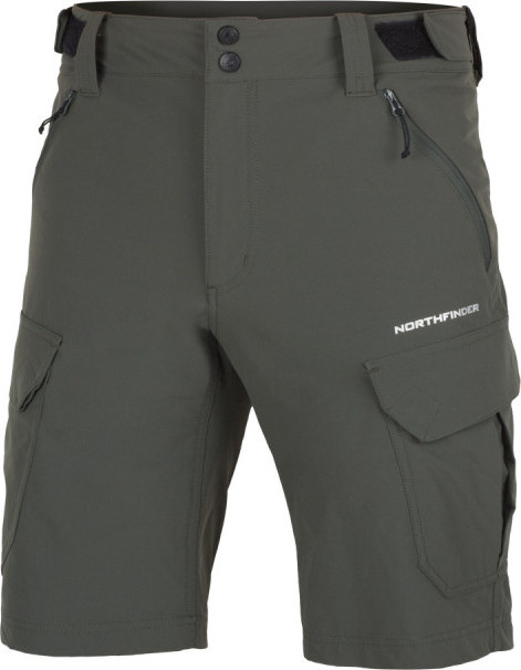 Pánské strečové kraťasy NORTHFINDER Anthon zelené Velikost: 2XL