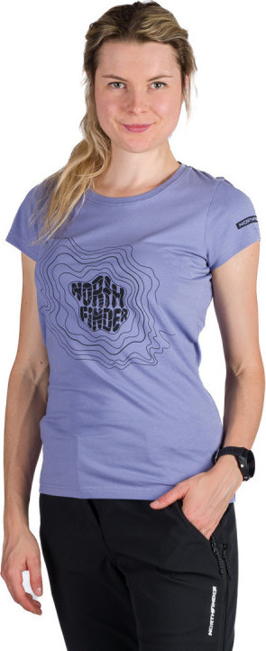 Dámské bavlněné triko NORTHFINDER Mandi modré Velikost: L