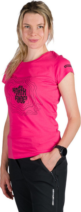 Dámské bavlněné triko NORTHFINDER Mandy růžové Velikost: L