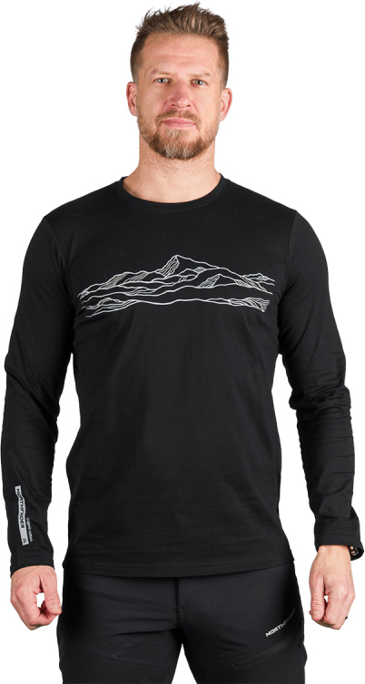 Pánské bavlněné triko NORTHFINDER Bodi černé Velikost: M