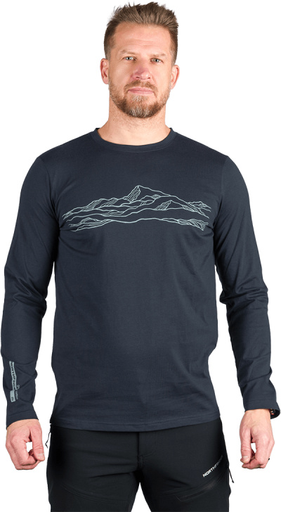 Pánské bavlněné triko NORTHFINDER Bodi modré Velikost: 2XL