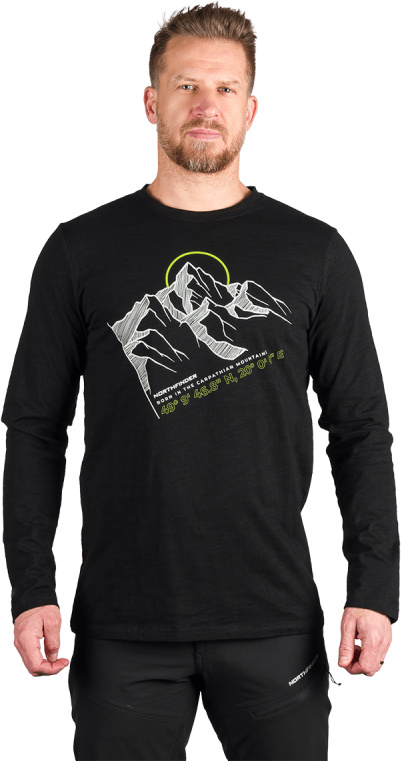 Pánské bavlněné triko NORTHFINDER Daru černé Velikost: XL