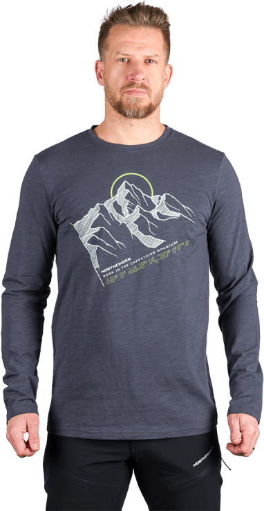 Pánské bavlněné triko NORTHFINDER Daru modré Velikost: XL