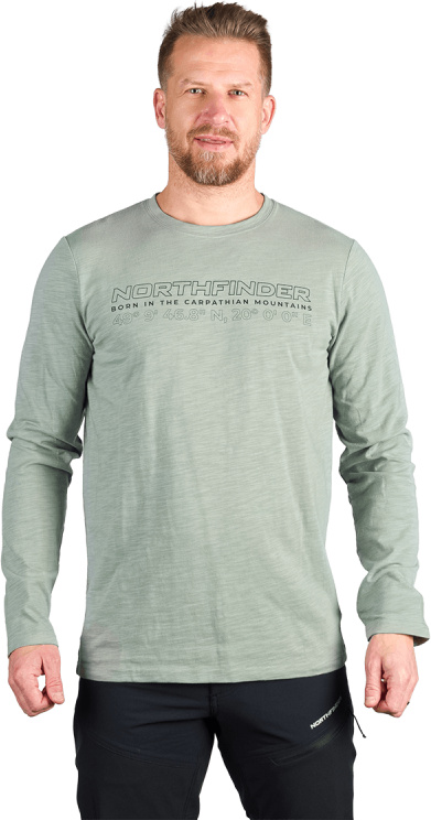 Pánské bavlněné triko NORTHFINDER Denes zelené Velikost: M