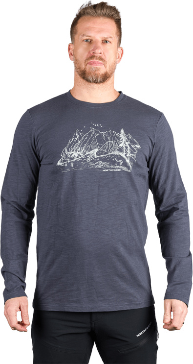 Pánské bavlněné triko NORTHFINDER Ember modré Velikost: 2XL