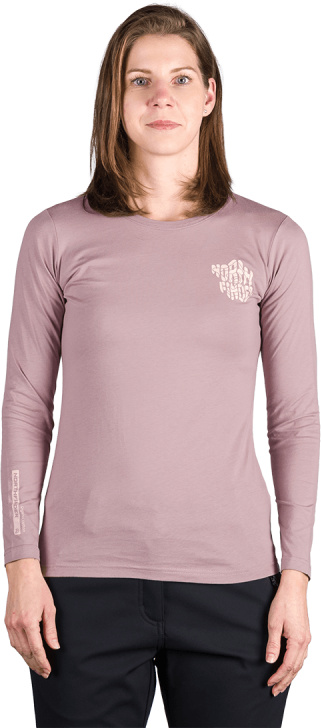 Dámské bavlněné triko NORTHFINDER Hailie růžové Velikost: 2XL