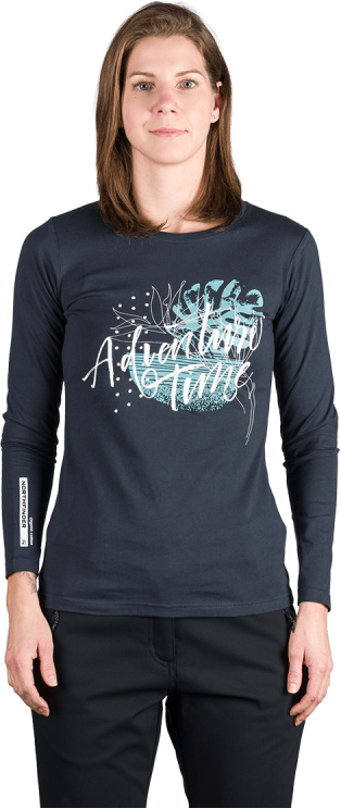 Dámské bavlněné triko NORTHFINDER Diya modré Velikost: 2XL