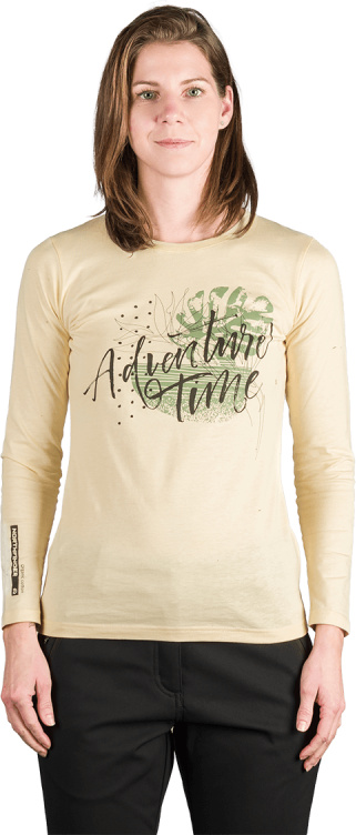 Dámské bavlněné triko NORTHFINDER Diya béžové Velikost: XL