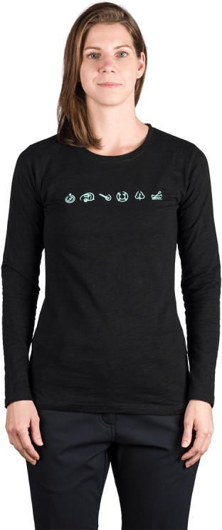 Dámské bavlněné triko NORTHFINDER Elianna černé Velikost: S