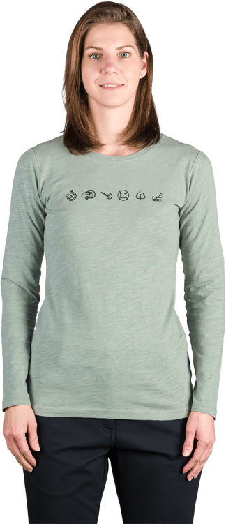 Dámské bavlněné triko NORTHFINDER Elianna zelené Velikost: S