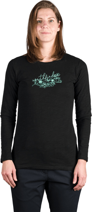 Dámské bavlněné triko NORTHFINDER Iyana černé Velikost: L