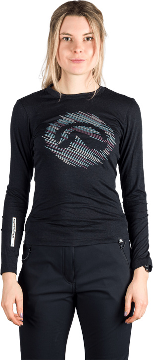 Dámské merino triko NORTHFINDER Aracely černé Velikost: XL