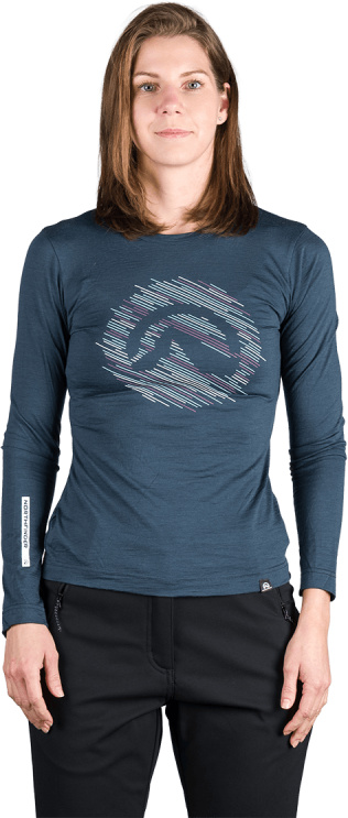 Dámské merino triko NORTHFINDER Aracely modré Velikost: XS