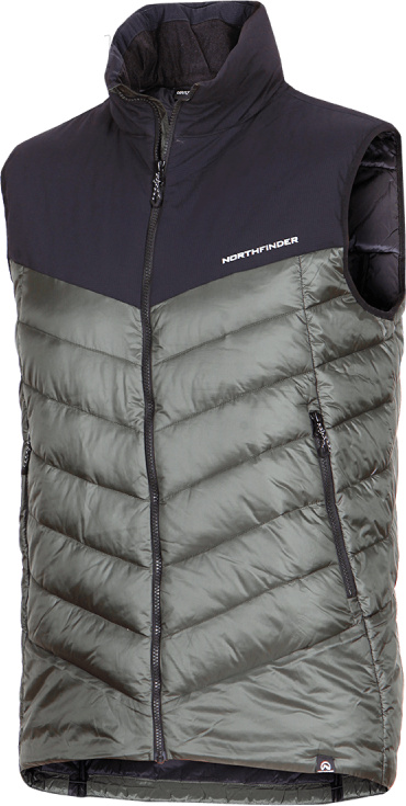 Pánská zateplená vesta NORTHFINDER Jedrick zelená Velikost: M