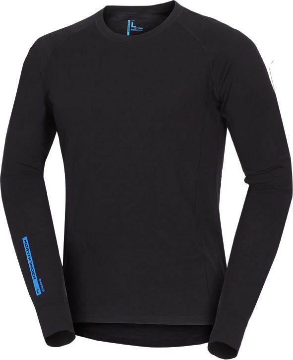 Pánské merino triko NORTHFINDER Ed černé Velikost: 2XL