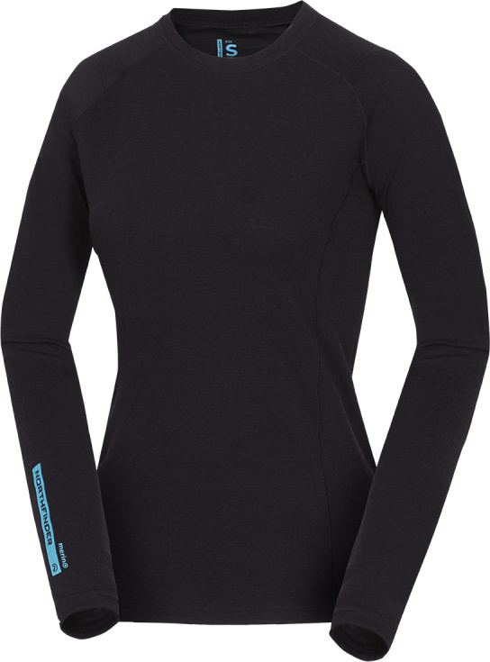 Dámské merino triko NORTHFINDER Deja černé Velikost: 2XL