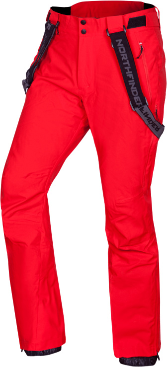Pánské lyžařské kalhoty NORTHFINDER Jacobo červené Velikost: 2XL