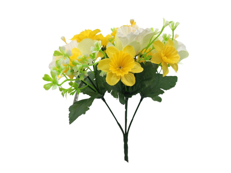Umělé květiny, svazek, NARCIS, 23 cm, 1 kus