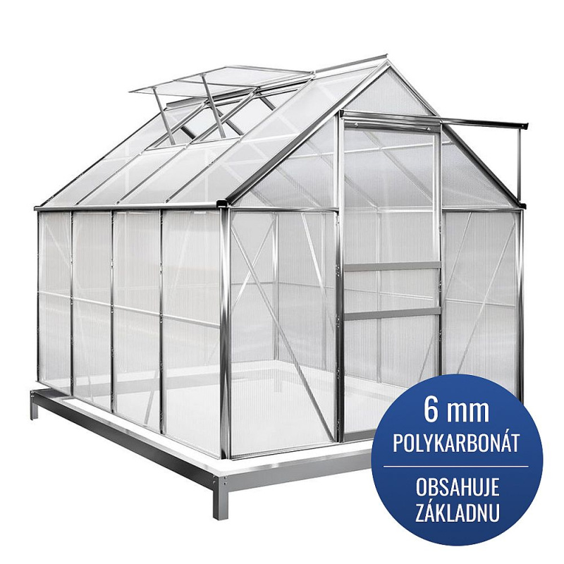 Zahradní skleník Greenhouse z hlíníku 250x190x195 cm