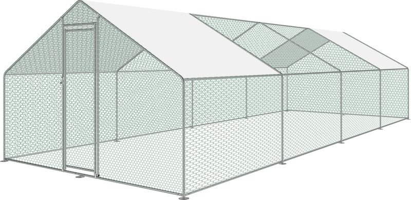Venkovní výběh Strend Pro pro drůbež, voliéra, klec, se střechou, 3 x 8 x 2 m