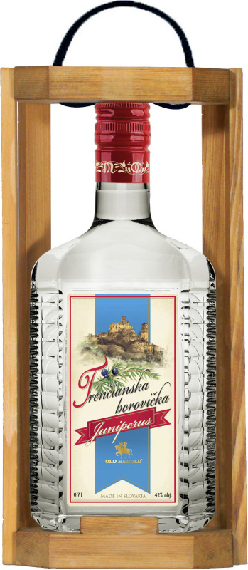 Juniperus Trenčianska Borovička ve dřevě 42% 0,7l